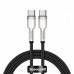 Кабель Baseus Cafule Series Metal Data Cable Type-C to Type-C 100W 1m Чорний