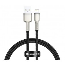 Кабель Baseus Cafule Series Metal Data Cable USB to Lightning 2.4A 0.25m Чорний