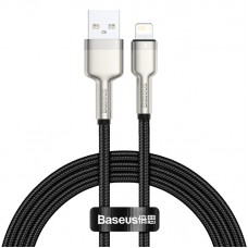 Кабель Baseus Cafule Series Metal Data Cable USB to Lightning 2.4A 1m Чорний
