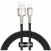 Кабель Baseus Cafule Series Metal Data Cable USB to Lightning 2.4A 1m Чорний