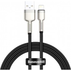 Кабель Baseus Cafule Series Metal Data Cable USB to Lightning 2.4A 2m Чорний