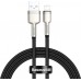 Кабель Baseus Cafule Series Metal Data Cable USB to Lightning 2.4A 2m Чорний