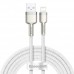 Кабель Baseus Cafule Series Metal Data Cable USB to Lightning 2.4A 2m Білий
