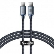 Кабель Baseus Crystal Shine Series Fast Charging Data Cable Type-C to Type-C 100W 1.2m Чорний