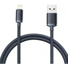 Кабель Baseus Crystal Shine Series Fast Charging Data Cable USB to iP 2.4A 1.2m Чорний