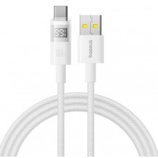 Кабель Baseus Display 2 Fast Charging Data Cable USB-A to USB-C 100W 1m Білий