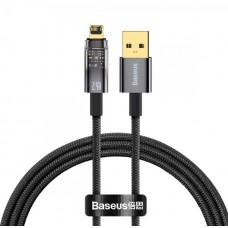 Кабель Baseus Explorer Series Auto Power-Off Fast Charging Data Cable USB to Lightning 2.4A 1m Чорний