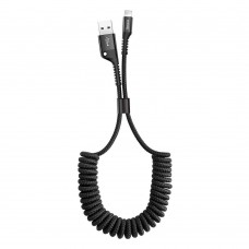 Кабель Baseus Fish eye Spring Data Cable USB For lightning Чорний