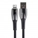 Кабель Baseus Glimmer Series Fast Charging Data Cable USB to Lightning 2.4A 1m Чорний