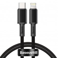 Кабель Baseus High Density Braided Fast Charging Data Cable Type-C to iP PD 20W 1m Чорний