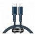 Кабель Baseus High Density Braided Fast Charging Data Cable Type-C to iP PD 20W 1m Синій