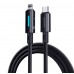Кабель Baseus Lit Button Control Fast Charging Data Cable USB-C to iP 20W 2m Чорний