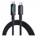 Кабель Baseus Lit Button-Control Fast Charging Data Cable USB-C to USB-C 100W 2m Чорний