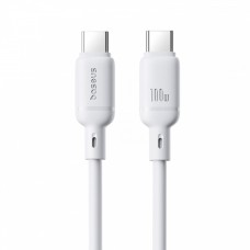 Кабель Baseus Silky Series Fast Charging Cable Type-C to Type-C 100W 1m Білий