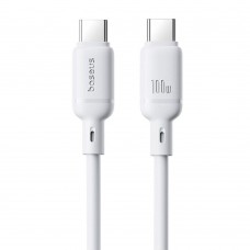 Кабель Baseus Silky Series Fast Charging Cable Type-C to Type-C 100W 2m Білий