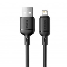 Кабель Baseus Silky Series Fast Charging Cable USB to iP 2.4A 1m Чорний