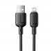 Кабель Baseus Silky Series Fast Charging Cable USB to iP 2.4A 1m Чорний