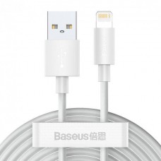 Кабели - набор из 2 штук Baseus Simple Wisdom Data Cable Kit USB to Lightning 2.4A (комплект 2 шт.) 1.5 метра