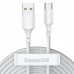 Кабель Baseus Simple Wisdom Data Cable Kit USB to Type-C 5A ( 2PCS / Set ) 1.5m Білий