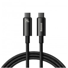 Кабель Baseus Tungsten Gold Fast Charging Data Cable Type-C to Type-C 240W 1m Чорний