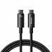 Кабель Baseus Tungsten Gold Fast Charging Data Cable Type-C to Type-C 240W 1m Чорний