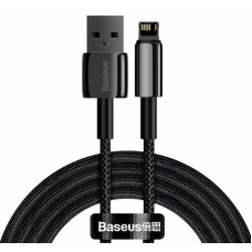 Кабель Baseus Tungsten Gold Fast Charging Data Cable USB to Lightning 2.4A 2m Чорний