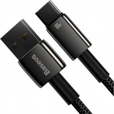 Кабель Baseus Tungsten Gold Fast Charging Data Cable USB to Type-C 100W 1m Чорний
