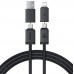 Кабель Baseus Versatile Two-for-Two Fast Charging Cable U+C to C+L 60W 1m Cosmic Чорний