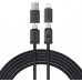 Кабель Baseus Versatile Two-for-Two Fast Charging Cable U+C to C+L 60W 2m Cosmic Чорний