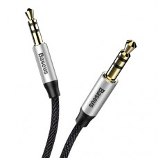 Кабель Baseus Yiven AUX Cable M30 1M Сріблястий + Чорний