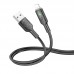 Кабель Hoco U120 Transparent explore intelligent power-off charging data cable iP Чорний