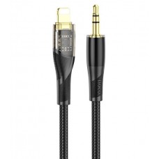 Кабель AUX Hoco UPA25 Transparent Discovery Edition Digital audio conversion cable Lightning Чорний