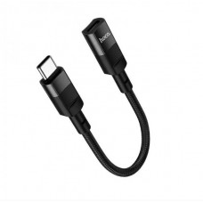 Кабель адаптер Hoco U107 Type-C male to Lightning female adapter cable 10 см черный