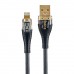 Кабель Hoco U121 Gold standard Transparent Discovery Edition charging data cable iP Чорний