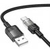 Кабель Hoco U129 Spirit transparent charging data cable Type-C Чорний