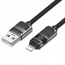 Кабель Hoco U137 Line charging data cable with display iP Чорний