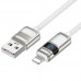Кабель Hoco U137 Line charging data cable with display iP Білий