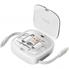 Кабель Hoco U140 Retractable charging data cable set Білий