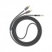 Кабель Hoco UPA10 double lotus rca audio cable 3.5mm Сірий