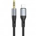 Кабель Hoco UPA22 Lightning silicone digital audio conversion cable Чорний