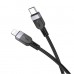 Кабель Hoco X109 Energy PD silicone charging data cable iP(L-3M) Чорний