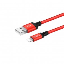 Кабель Hoco X14 Times speed Lightning charging cable, ( L-1M ) Червоний  Чорний