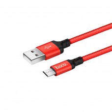 Кабель Hoco X14 Times speed Micro charging cable, ( L-1M ) Чорний  Червоний