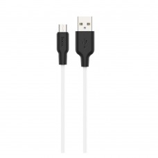 Кабель Hoco X21 Plus Silicone charging cable for Micro 1m Чорний  Білий