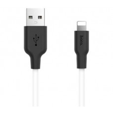 Кабель Hoco X21 Plus Silicone charging cable Lightning 2m Чорний  Білий