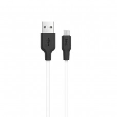 Кабель Hoco X21 Silicone Micro charging cable Чорний  Білий