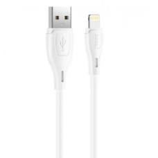 Кабель Hoco X61 Ultimate silicone charging data cable for Lightning Білий