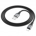 Кабель Hoco X86 iP Spear silicone charging data cable Чорний