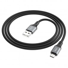 Кабель Hoco X86 Micro Spear silicone charging data cable Чорний