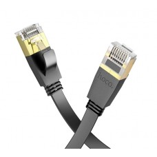 Патч-корд Hoco US07 General pure copper flat network cable (L-10M) Чорний